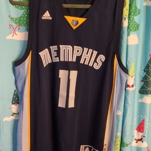 Adidas Memphis Navy Basketball Jersey